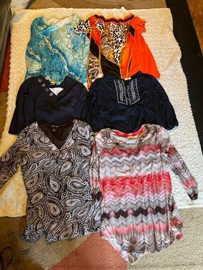 Women’s Tops Bundle Lot Size L XL Casual Work Blouses Style & Co Cato